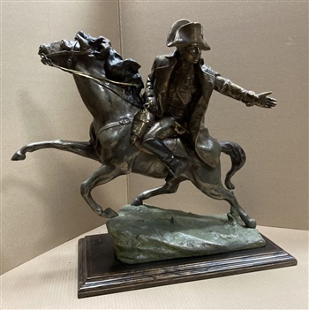 RAFAEL NANNINI (?-1895) Кабинетная  скульптура: «КОННЫЙ ПОРТРЕТ НАПОЛЕОНА»